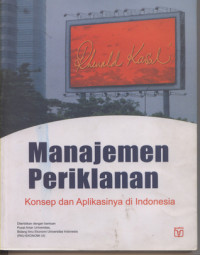 Manajemen periklanan : konsep dan aplikasinya di indonesia