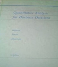 Quantitative analysis for business decisions