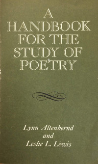 A handbook for the study of poetry