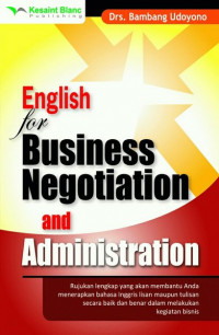 English for business negotiation and administration