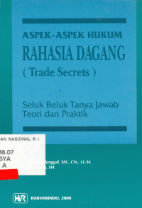 Aspek-aspek hukum rahasia dagang (Trade secrets) : Seluk beluk tanya jawab teori dan praktik