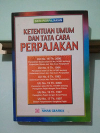 Ketentuan umum dan tata cara perpajakan