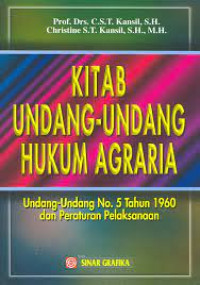 Kitab undang-undang hukum agraria