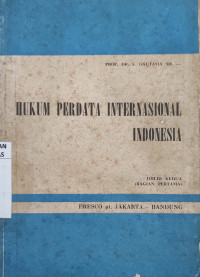 Hukum perdata internasional Indonesia (Jilid 2 bagian 1)