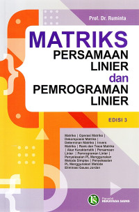 Matriks Persamaan Linier Dan Pemrograman Linier