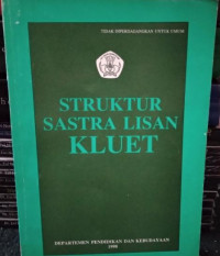 Struktur Sastra Lisan Kluet