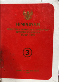 Himpunan peraturan perundang-undangan Republik Indonesia tahun 1999 (Buku 3)