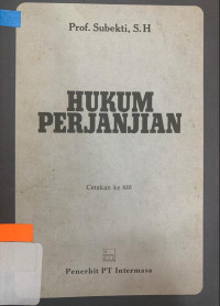 Hukum Perjanjian, Cetakan ke XII