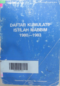 Daftar kumulatif istilah MABBIM 1980 - 1983