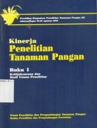 Kinerja penelitian tanaman pangan