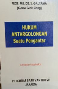 Hukum antargolongan : suatu pengantar