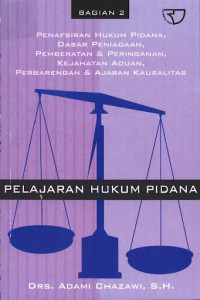 Pelajaran hukum pidana Bagian 2