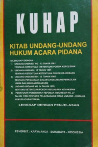 KUHAP kitab undang-undang hukum acara pidana