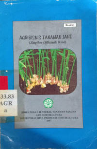 Agribisnis tanaman jahe (zingiber officinale rose)