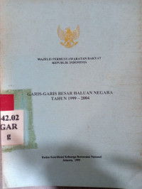 Garis-garis besar haluan negara tahun 1999-2004