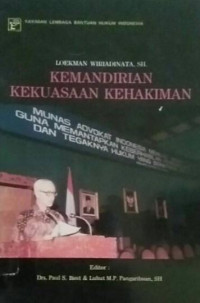 Kemandirian kekuasaan kehakiman