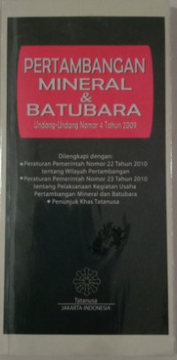 Pertambangan mineral dan batubara