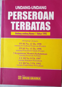 Undang-undang perseroan terbatas undang-undang nomor 1 tahun 1995