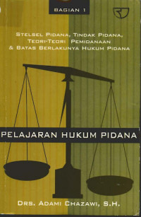 Pelajaran hukum pidana bagian 1