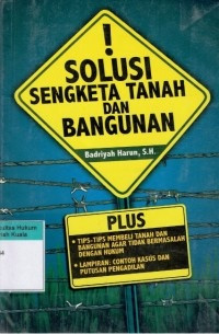 Solusi sengketa tanah dan bangunan