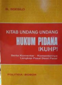 Kitab undang-undang hukum pidana (KUHP)