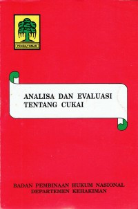 Analisa dan evaluasi tentang cukai