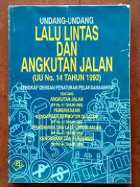 Undang-undang lalu lintas dan angkutan jalan (UU no. 14 tahun 1992)