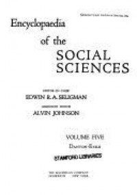 Encyclopaedia of the social sciences (volume 1)