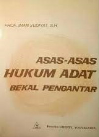 Asas-asas hukum adat bekal pengantar