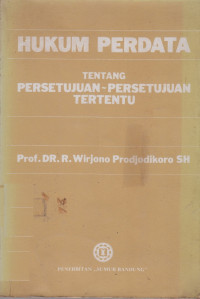 Hukum perdata tentang persetujuan-persetujuan tertentu