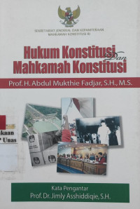 Hukum konstitusi dan mahkamah konstitusi