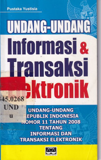 Undang-undang informasi dan transaksi elektronik