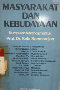 Masyarakat dan kebudayaan