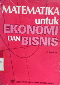 Matematika Untuk Ekonomi dan Bisnis