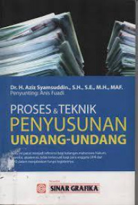 Proses & Teknik penyusunan undang-undang