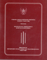 Undang-undang RI nomor 2 tahun 2004 tentang PPHI