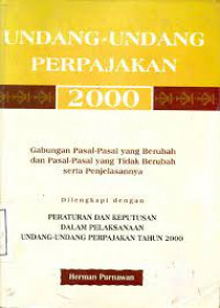 Undang-undang perpajakan 2000