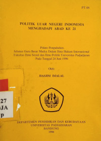 Politik luar negeri Indonesia menghadapi abad ke 21