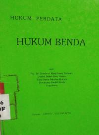 Hukum perdata : hukum benda