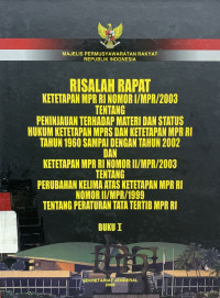 Risalah rapat (buku I)