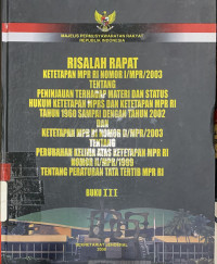 Risalah rapat (buku III)