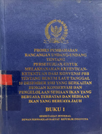 Proses pembahasan rancangan undang-undang tentang persetujuan untuk melaksanakan ketentuan-ketentuan dari konvensi PBB (buku 1)