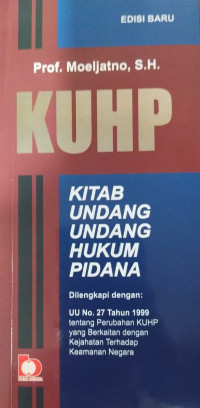 KUHP:Kitap Undang-Undang hukum pidana