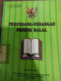 Perundang undangan produk halal