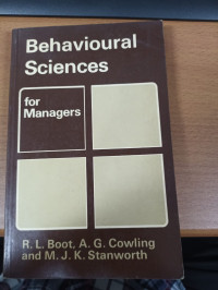 Behavioural sciences for managers