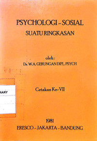 Psychologi - sosial : suatu ringkasan