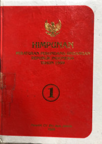 Himpunan peraturan perundang-undangan Republik Indonesia tahun 1999 (Buku 1)