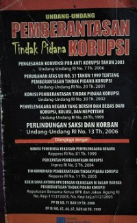 Undang-undang pemberantasan tindak pidana korupsi