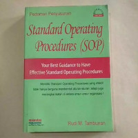 Pedoman Penyusunan : Standard Operating Procedures (SOP)