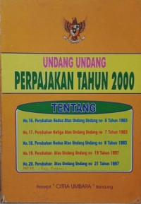 Undang-undang perpajakan tahun 2000